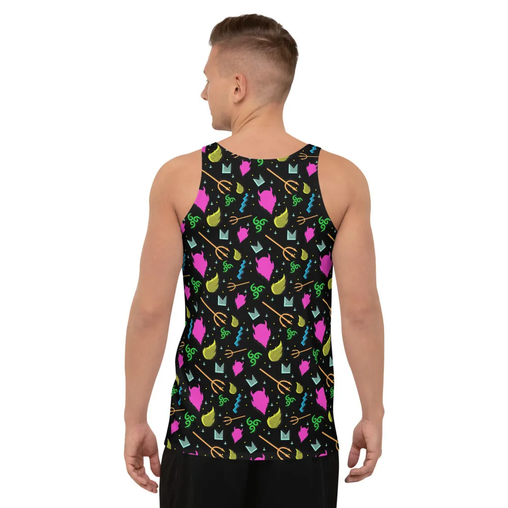 90's Style Devil Pattern Unisex Tank Top / All Over Print
