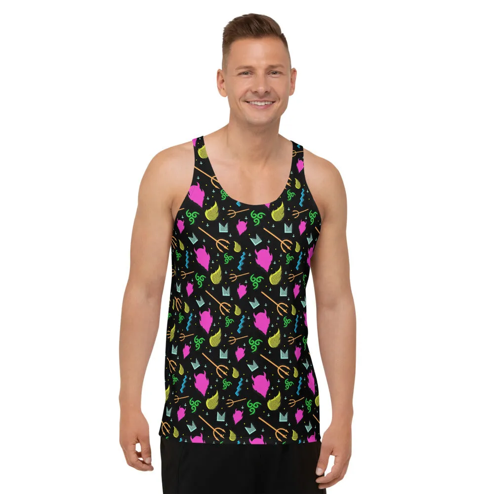 90's Style Devil Pattern Unisex Tank Top / All Over Print