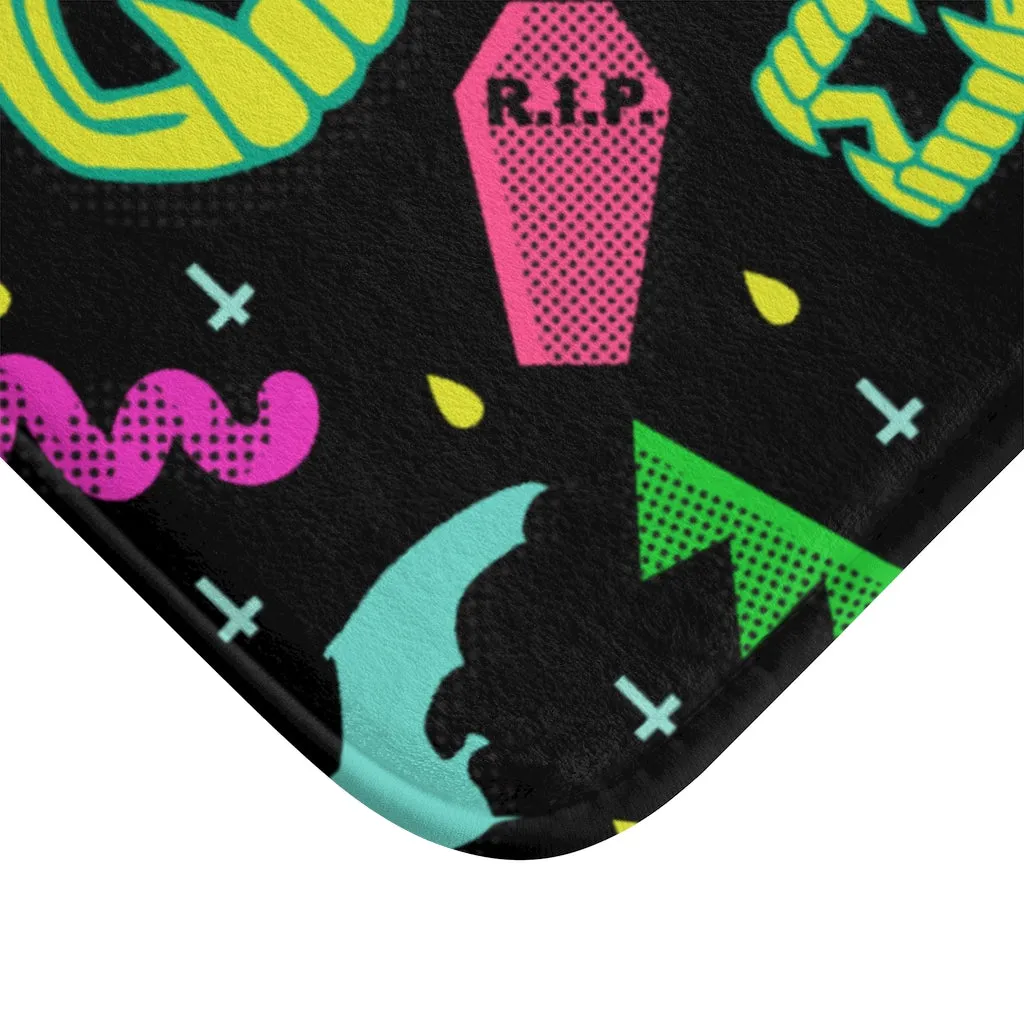 90s Vampire Fang Bath Mat