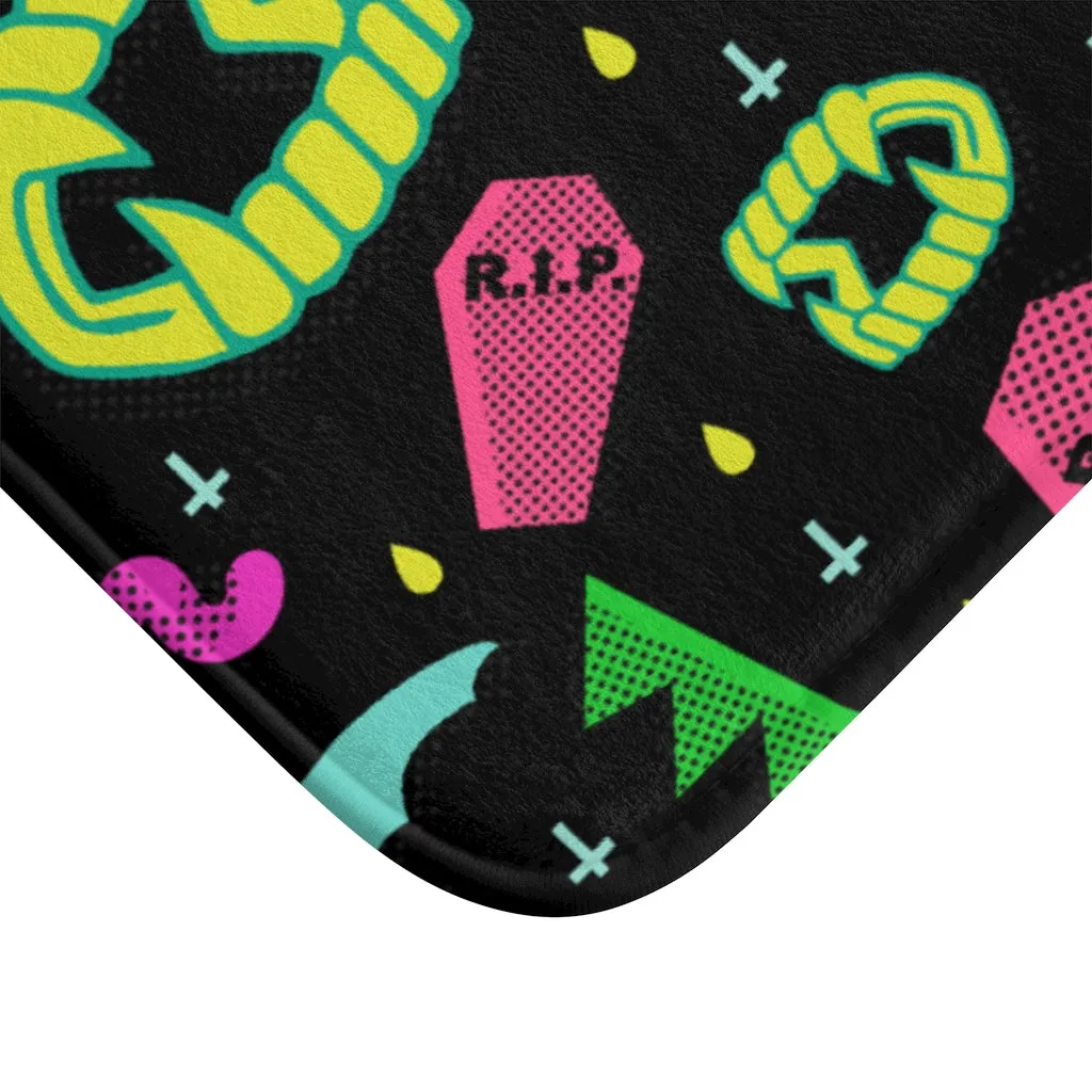 90s Vampire Fang Bath Mat