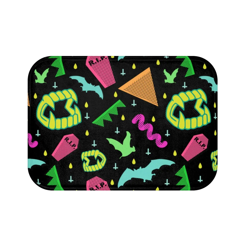 90s Vampire Fang Bath Mat