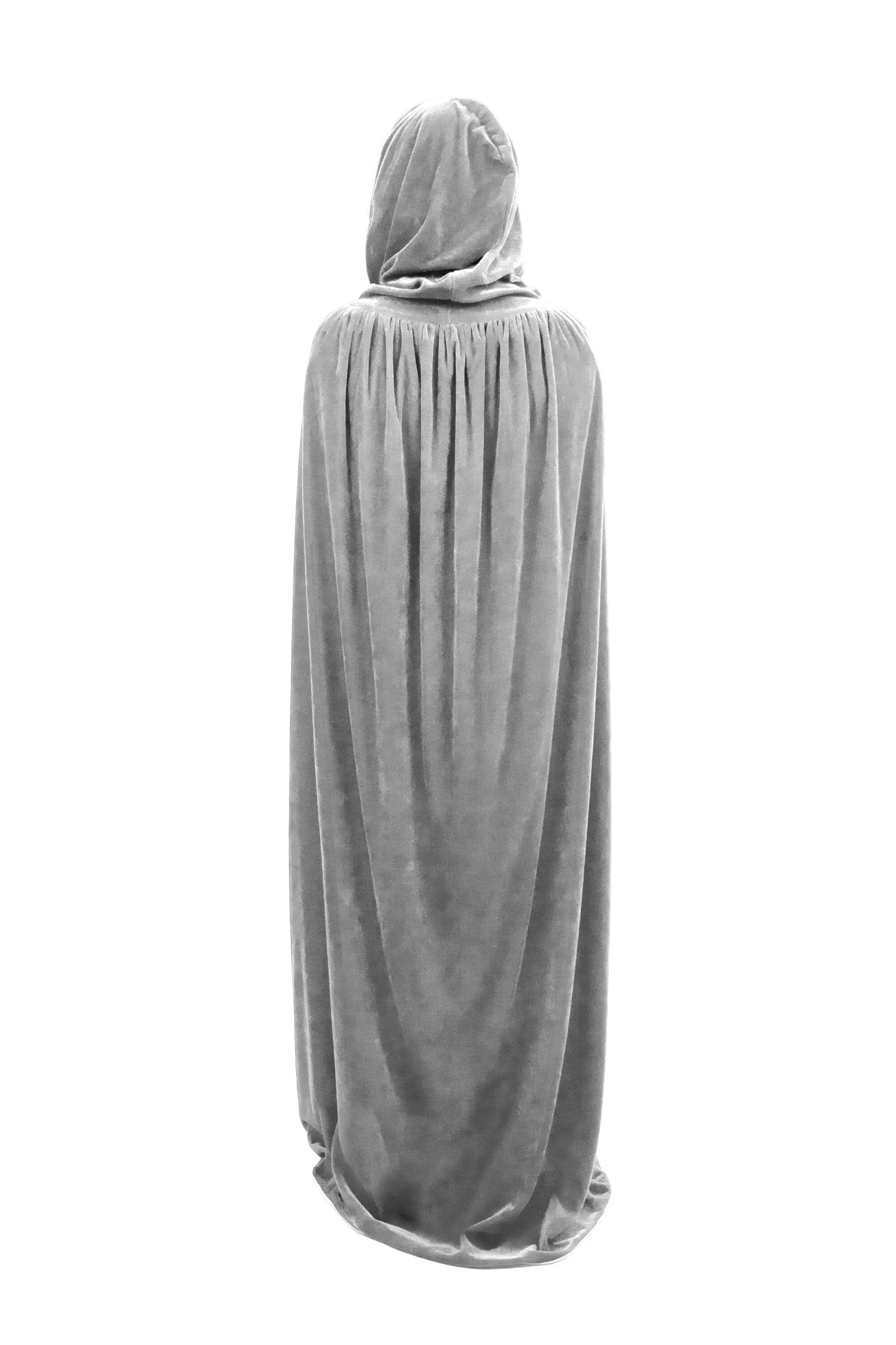 Adult Grey Velvet Cloak