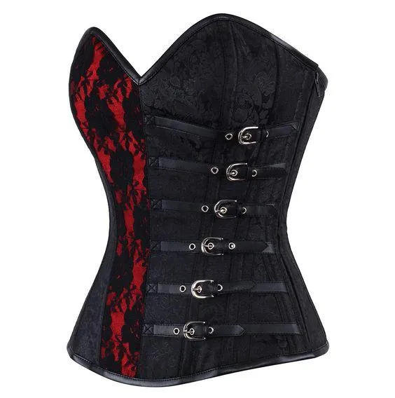 Agbeze Gothic Brocade Overbust Corset