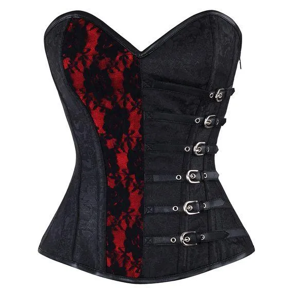 Agbeze Gothic Brocade Overbust Corset
