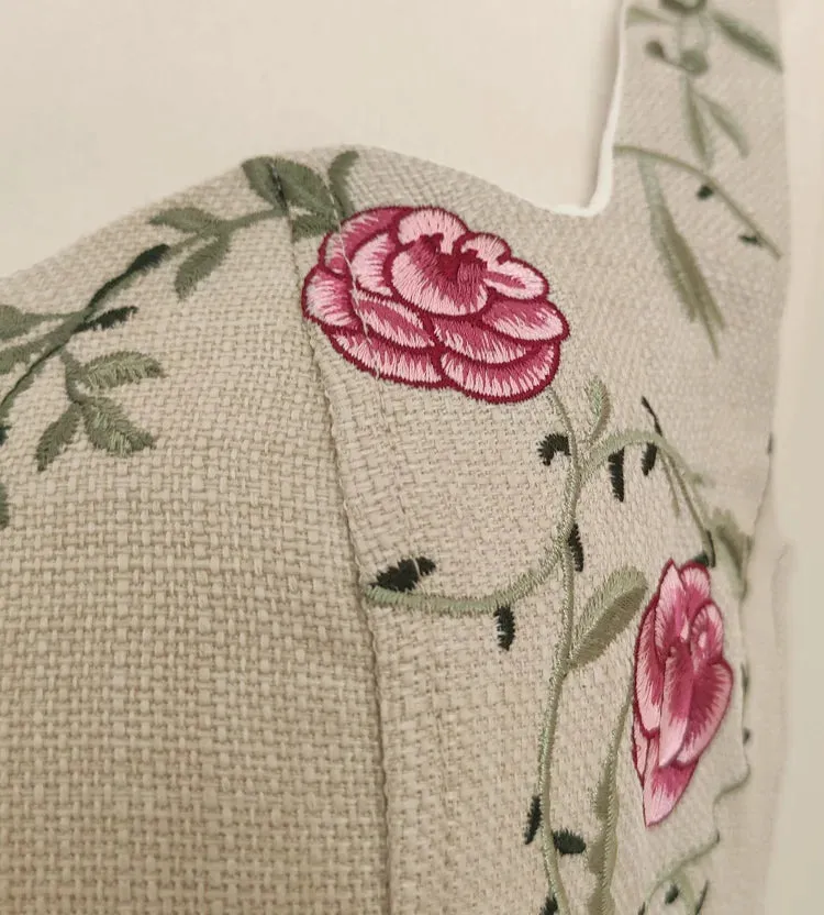 Annais French Elegant Flower Embroidery Sling Dress
