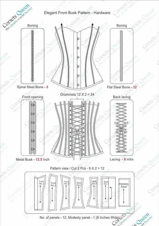 Asmus Gothic Silver Corset with Attached Sleeve