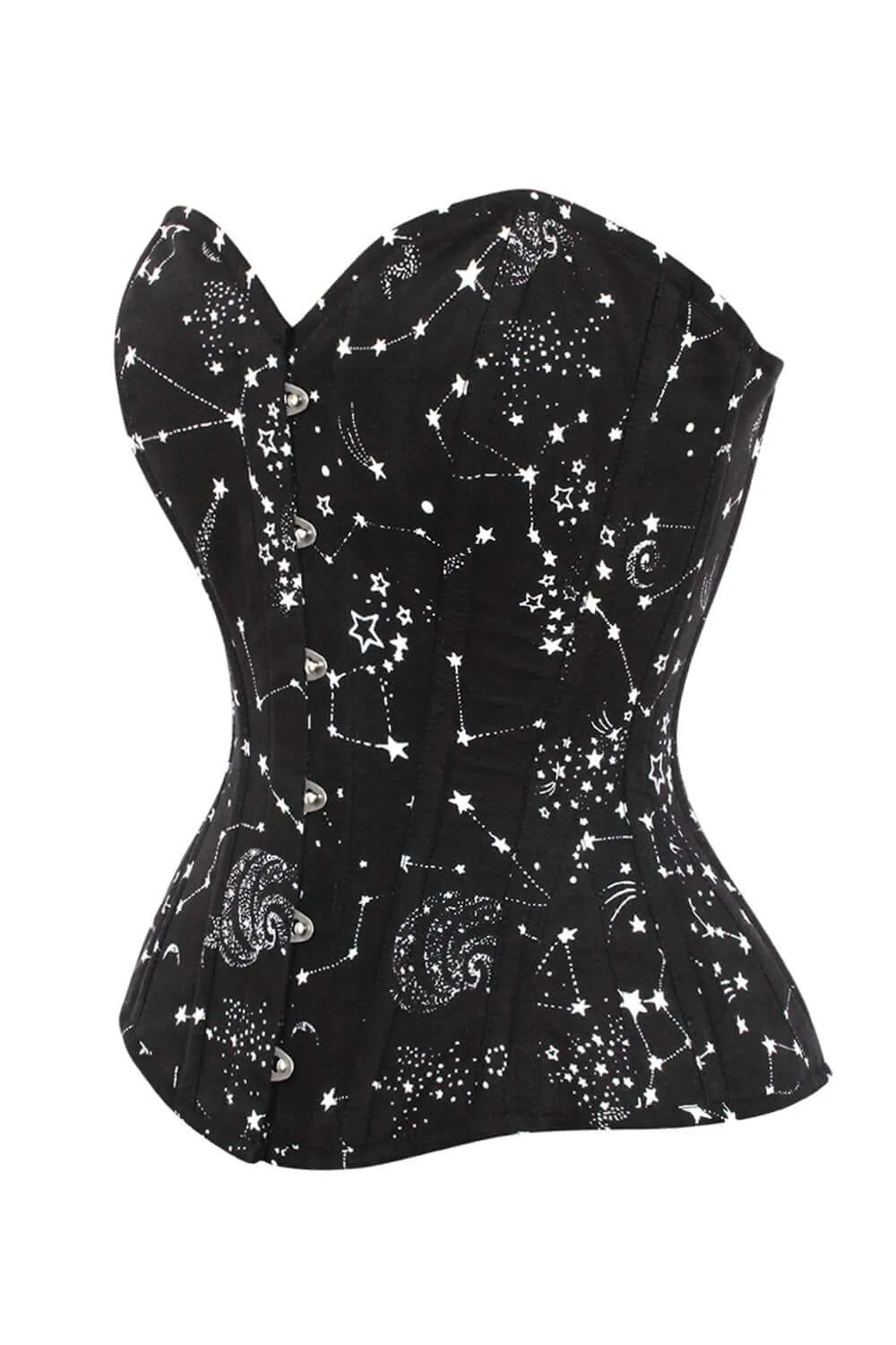 Astronomy Black Overbust Cotton Corset