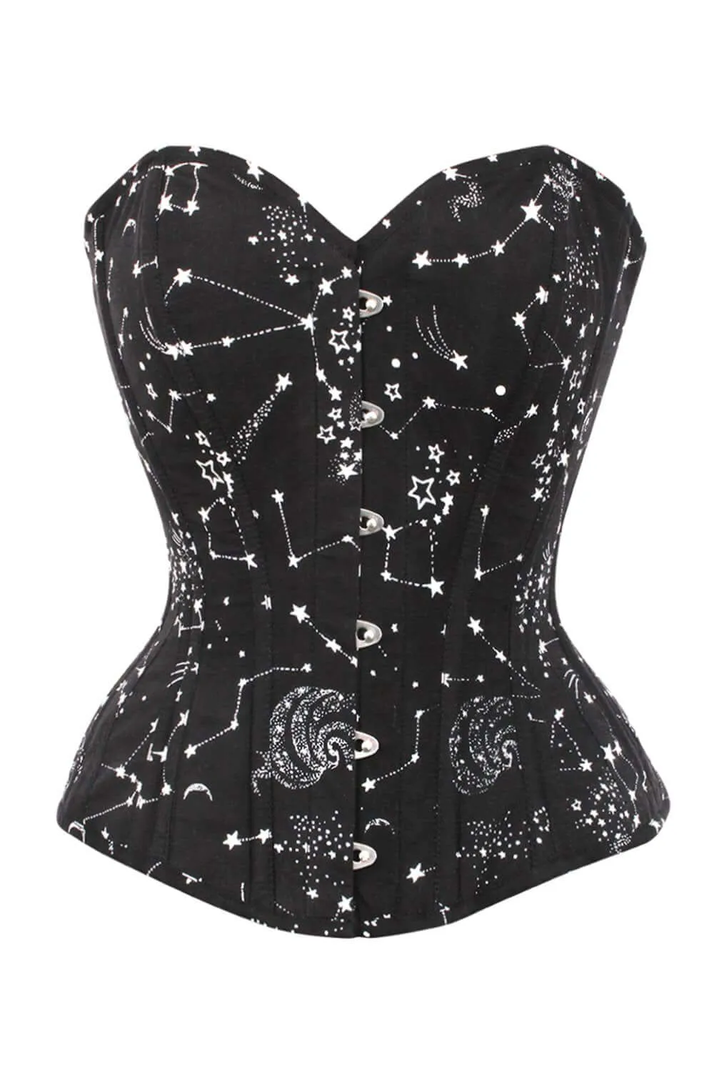 Astronomy Black Overbust Cotton Corset