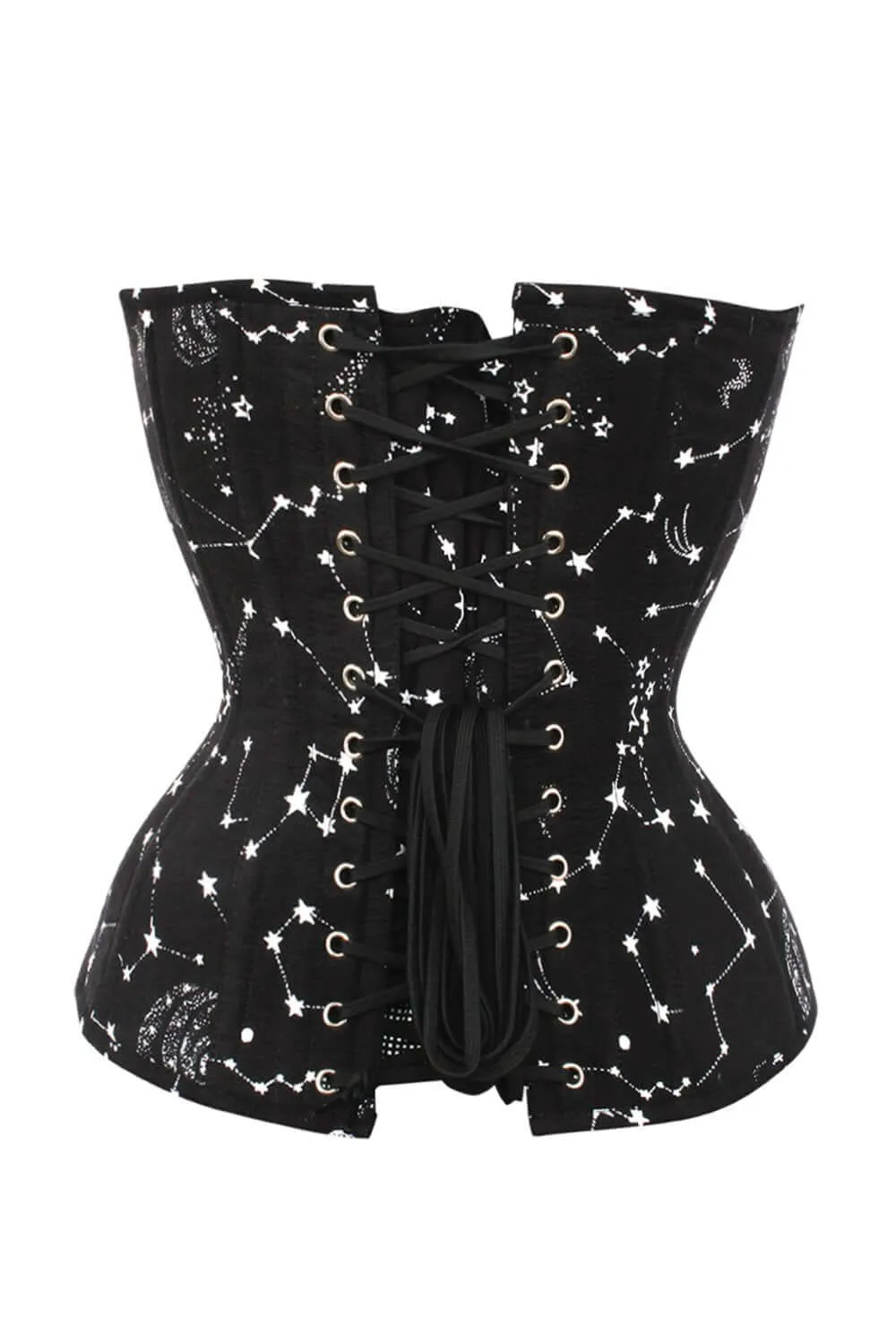 Astronomy Black Overbust Cotton Corset
