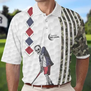 Be Skull And Goal Camouflage Polo Shirt, Your Hole Is My Goal Stripes Pattern Shirt, Camo Golf Shirt For Men QT210567La