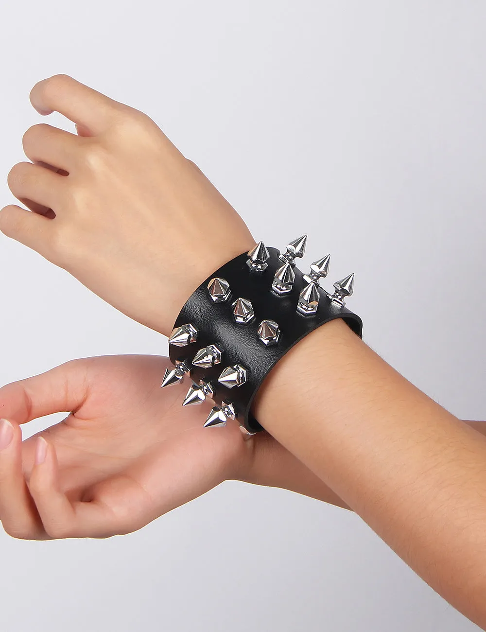 Black Egypt PU Punk Gothic Rivet Bracelet