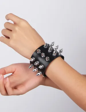 Black Egypt PU Punk Gothic Rivet Bracelet