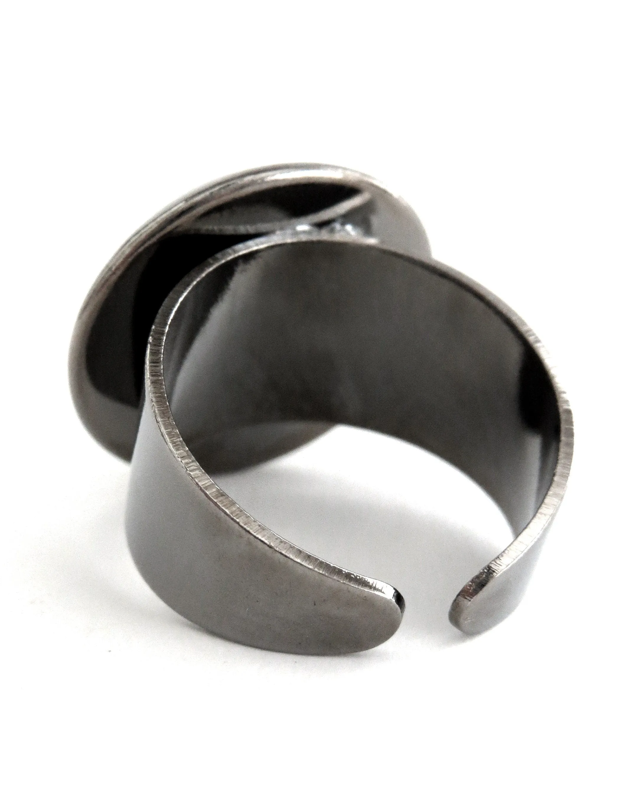 Blue Eyeball Ring with Brown Flecks - 2 Sizes