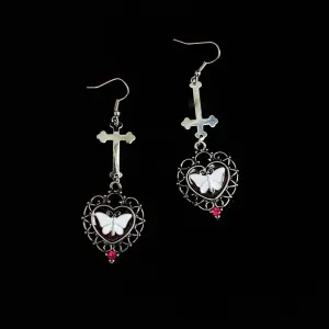 Butterfly Cross Earrings