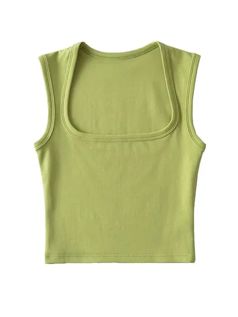 Crop Summer Tops Deep 2025 New-year sale Vest Fashion Camis Sexy Vests Collar Square Sling Women&#8217;s On-demand delivery New