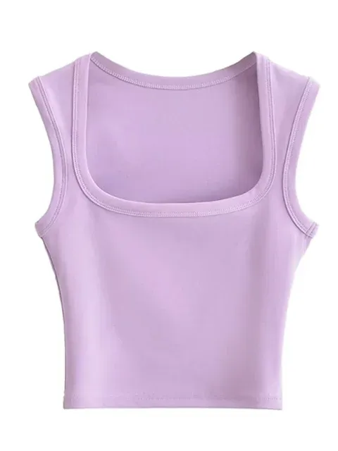 Crop Summer Tops Deep 2025 New-year sale Vest Fashion Camis Sexy Vests Collar Square Sling Women&#8217;s On-demand delivery New