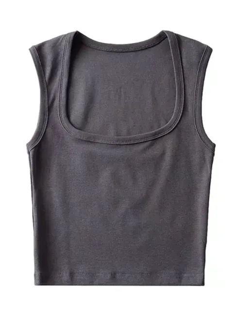 Crop Summer Tops Deep 2025 New-year sale Vest Fashion Camis Sexy Vests Collar Square Sling Women&#8217;s On-demand delivery New