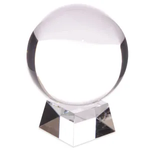 Crystal Ball with Glass Stand & Gift Box 14cm