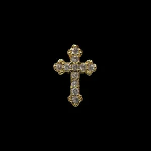 CZ CROSS NOSE STUD
