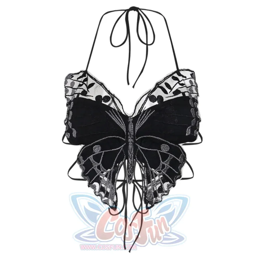 Dark Butterfly Lace Top