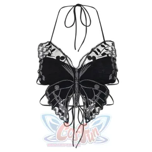 Dark Butterfly Lace Top