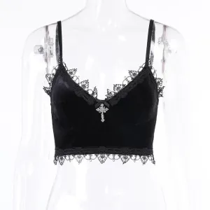 Dark Lace Summer Top