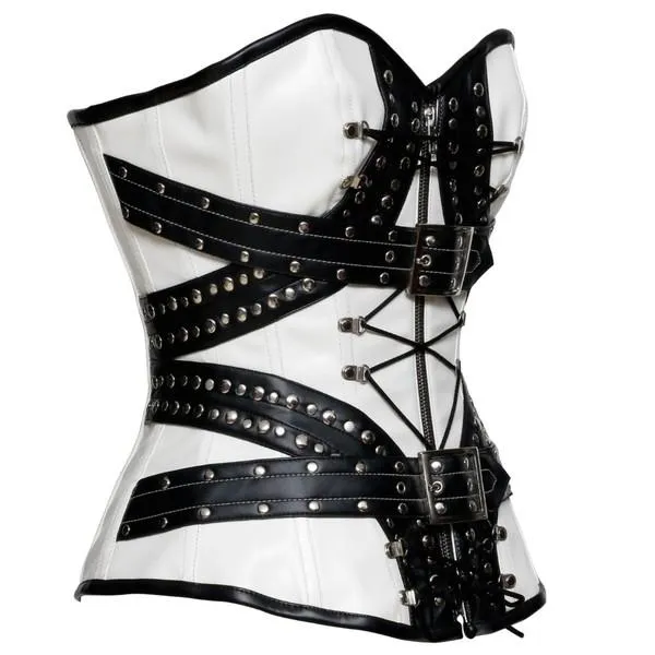 Deliet Crossed Asylum Gothic Overbust Corset
