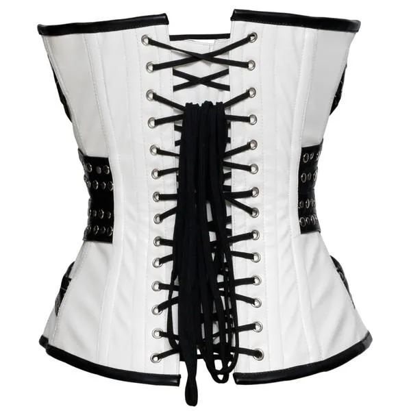 Deliet Crossed Asylum Gothic Overbust Corset