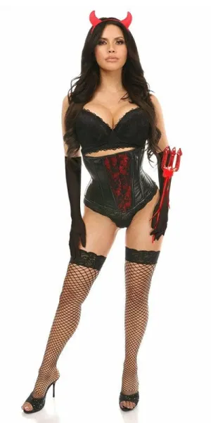 Deluxe 4 Piece Sexy Gothic Devil Corset Halloween Costume