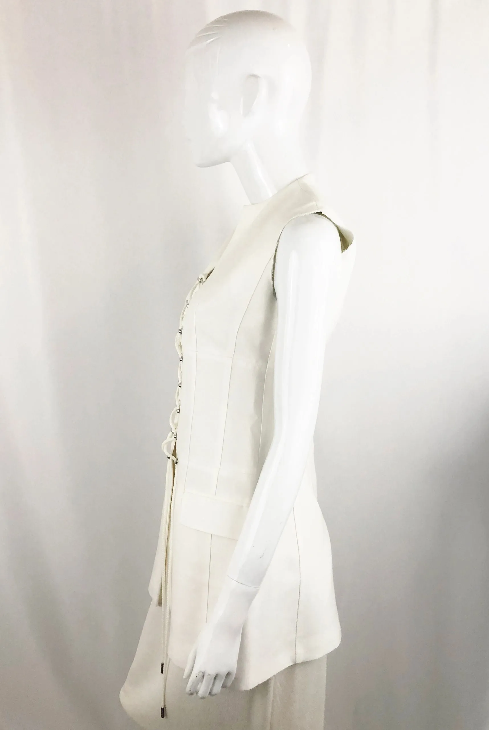 Derek Lam 10 Crosby Lace Up Vest Size S