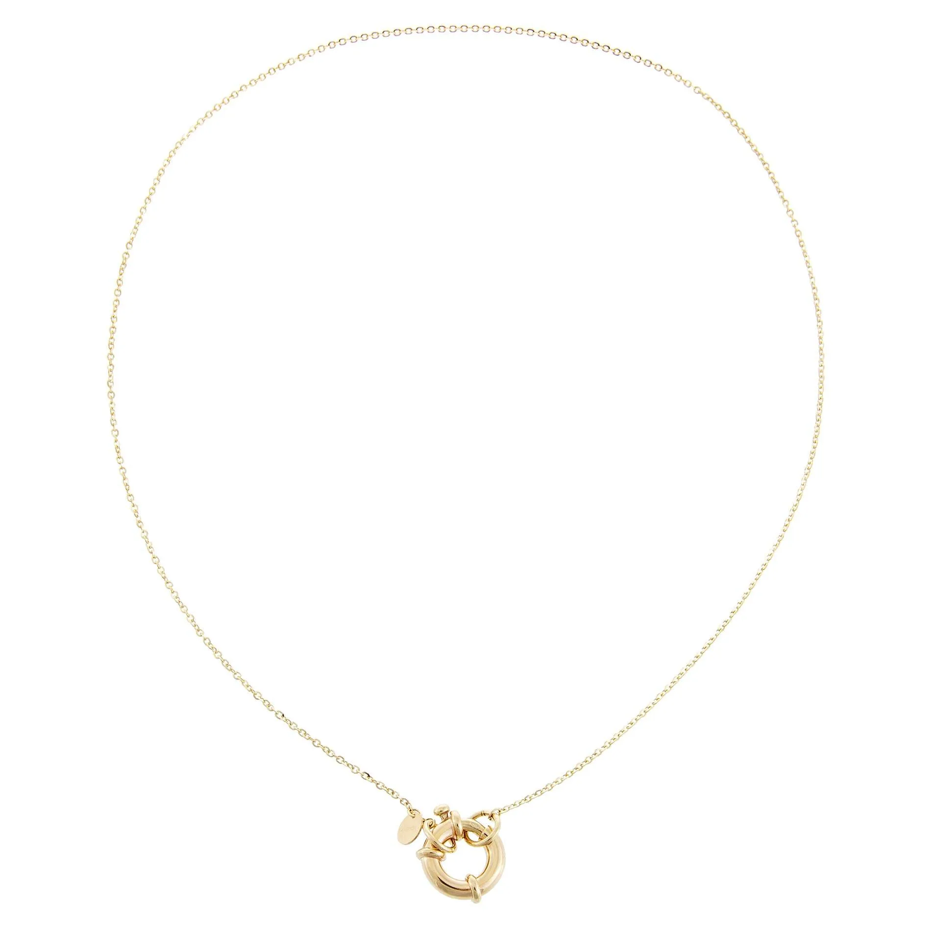 Diamond Charm Toggle Necklace 14K