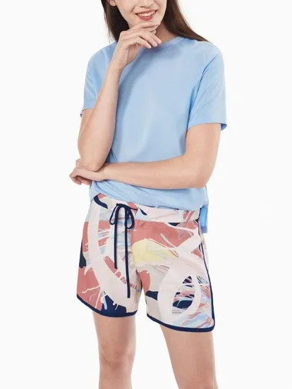GANT DIAMOND G Women's Spin Art Printed Shorts 420419 Size 36 $110 NWT