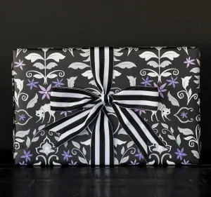 Ghost Cat Damask Gift Wrap (1 Sheet)