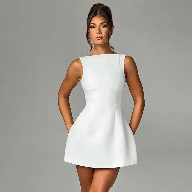 Glamour Glide Dress - Elegant Evening Dress Chic Party Wear