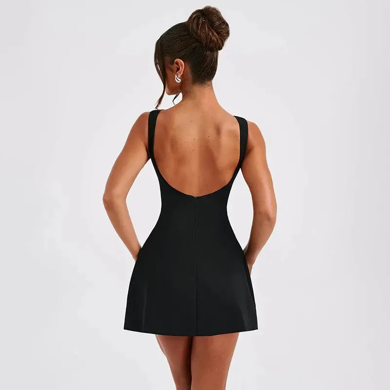 Glamour Glide Dress - Elegant Evening Dress Chic Party Wear
