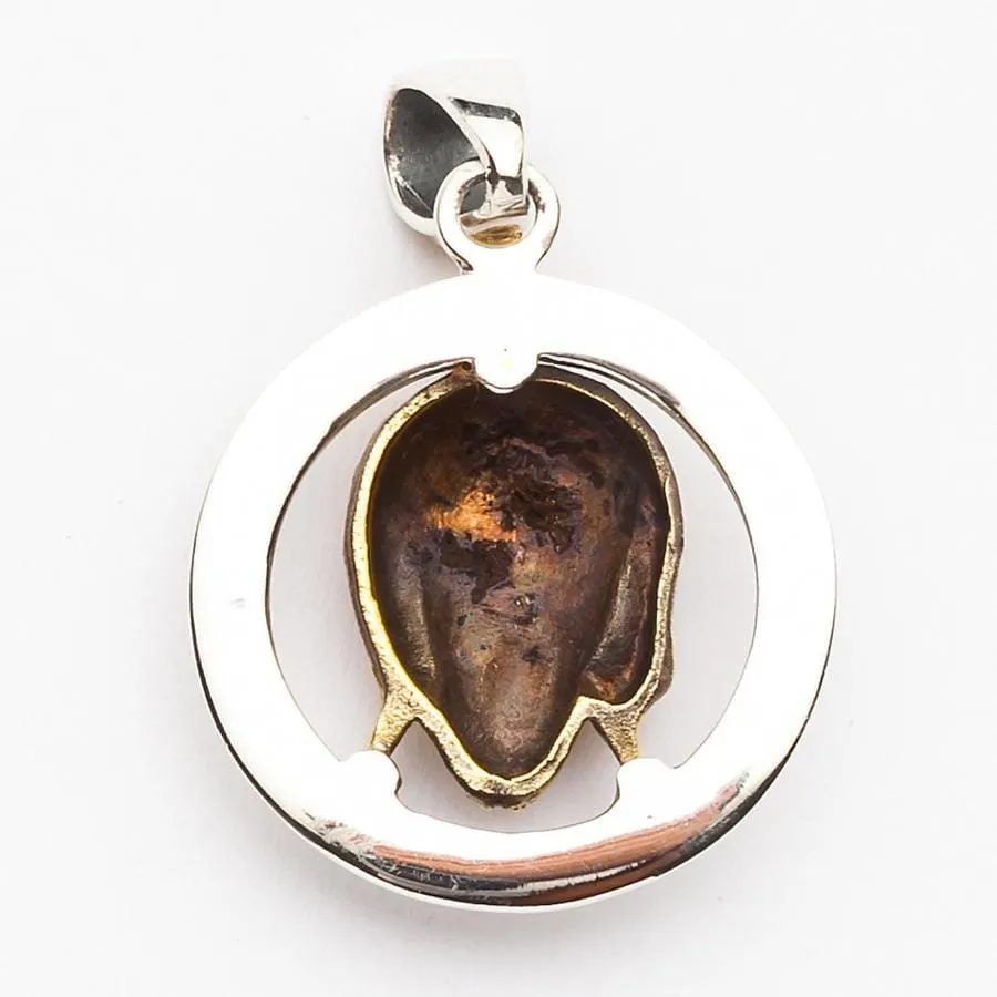 Gold Jesus Silver Pendant