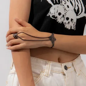 Gothic Diablo Cutout Cuff Bracelet
