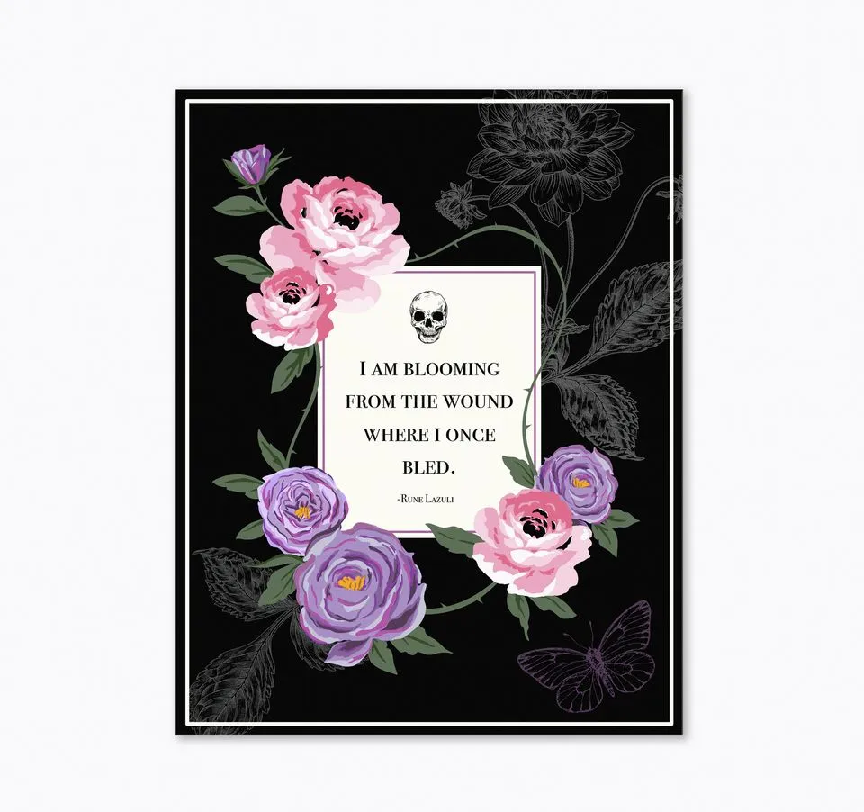 Gothic Floral Art Print