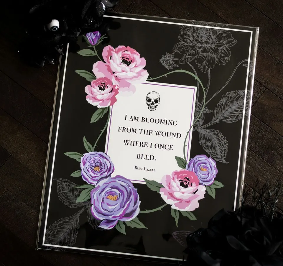 Gothic Floral Art Print