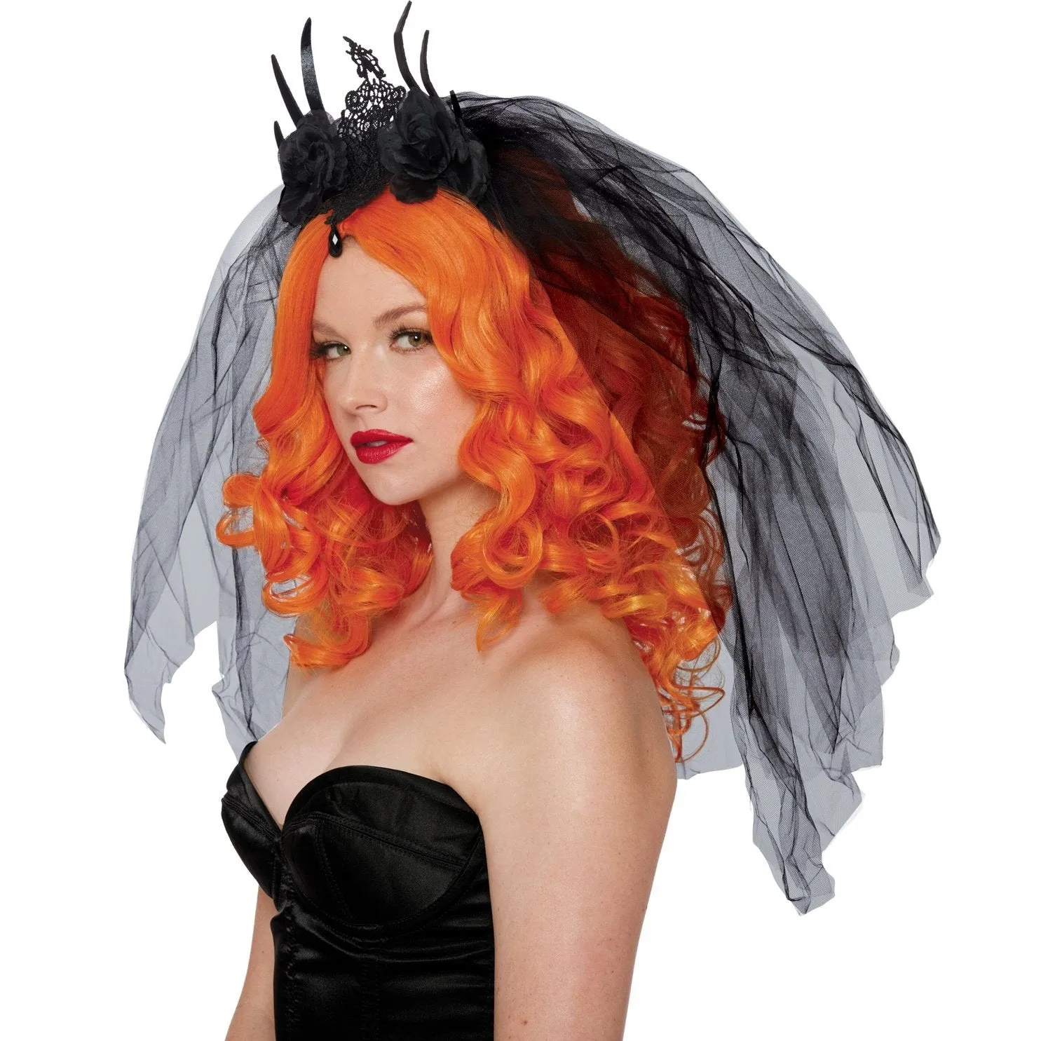 Gothic Headpiece with Venetian Lace