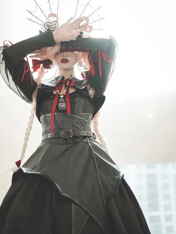 Gothic Lolita Dresses Lace Up Black Black