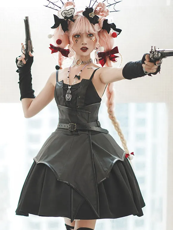 Gothic Lolita Dresses Lace Up Black Black