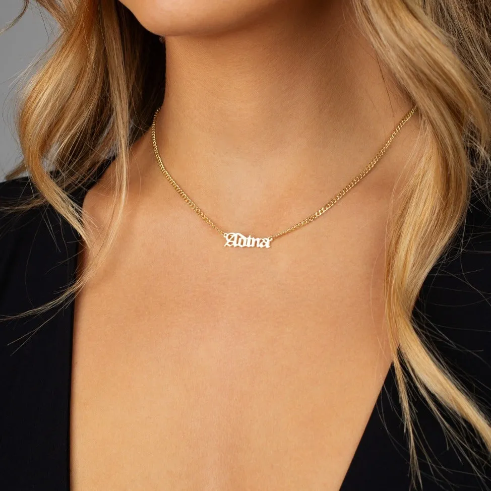 Gothic Nameplate Choker