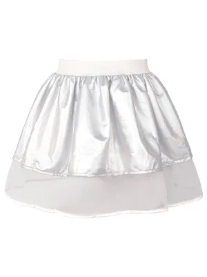 Gothic Punk Flared Leather High Waist A-line Pleated Mini Skirt