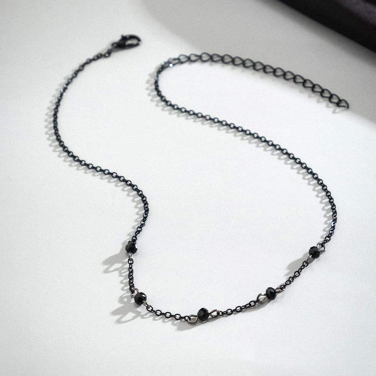Gothic Rhinestone Cable Chain Necklace