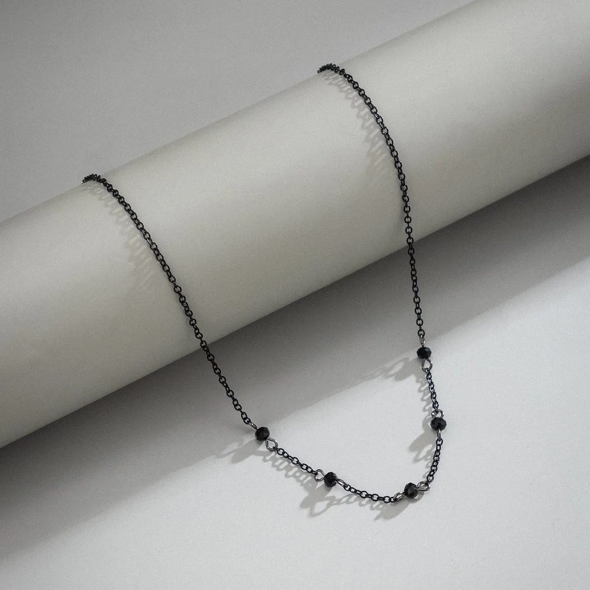 Gothic Rhinestone Cable Chain Necklace