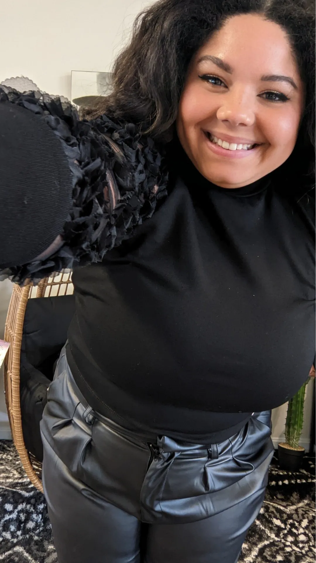 Gothic Rose Frill Sleeve Blouse