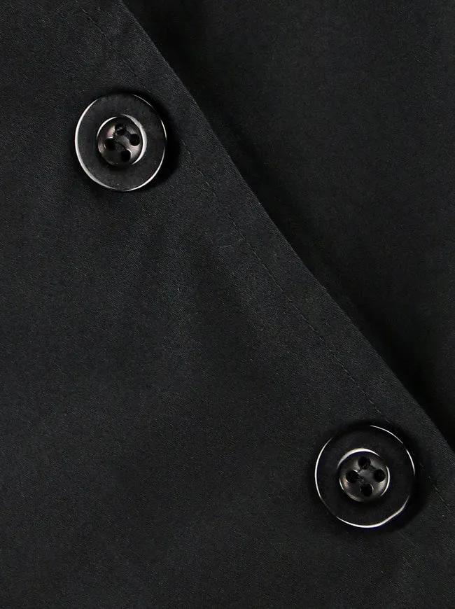Gothic Vintage High Neck Long Sleeve Button Down Jacket Coat
