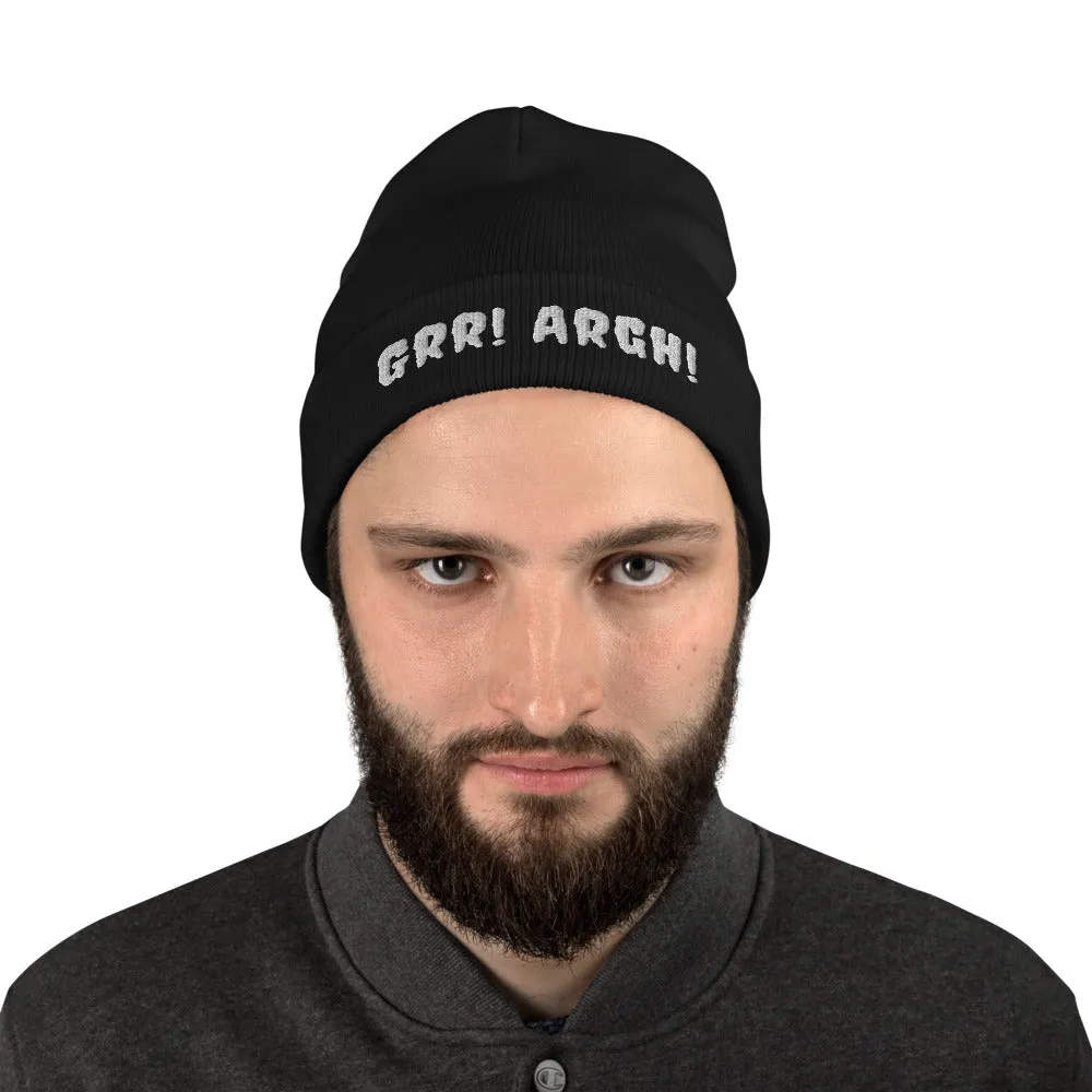 Grr! Argh! Embroidered Beanie