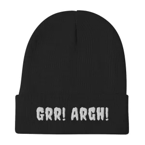 Grr! Argh! Embroidered Beanie
